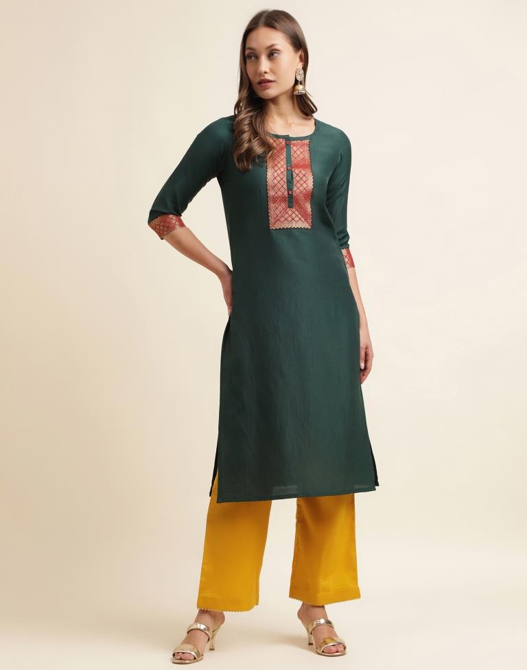 Party Wear Sensuous Olive Green Kurti at Rs 1100 in Surat | ID: 20274688797